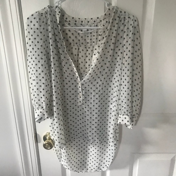 Black polka dot blouse - Picture 1 of 2